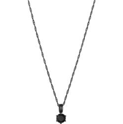 KUZZOI Męski Solitaire Wisiorek Łańcuszek Szklany Kryształ Xirius Szlifowany Czarny 925 Sterling Silver Naszyjniki 1 ct Męskie