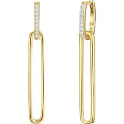 Glanzstücke München Kolczyki z Srebro wysokiej próby w Żółte złoto Kolczyki koła 1 ct Damski