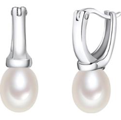 Valero Pearls Kolczyki wiszące z perłą srebro wysokiej próby Perła hodowlana słodkowodna srebrny 1 ct Damski