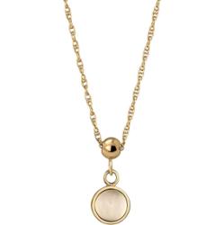 Elli PREMIUM z Kamieniem Damski Łańcuszek z Wisiorkiem Granat Kaboszon Czerwony Srebro 925 Sterling Silver Naszyjniki 1 ct