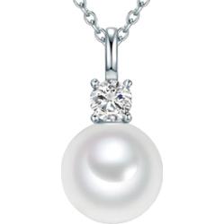 Lulu & Jane Srebro wysokiej pr óby Cyrkonia Sztuczna perła Naszyjniki 1 ct Damski