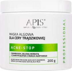 Apis ACNE-STOPMaska algowa dla cery trądzikowej z bambusem, zieloną herbatą i czarnym błotem z Morza Martwego / 200 g Maseczki nawilżające Damski
