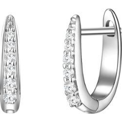 Glanzstücke München Srebrne kolczyki kreole srebro wysokiej próby Cyrkonia różowe złoto Kolczyki 1 ct Damski