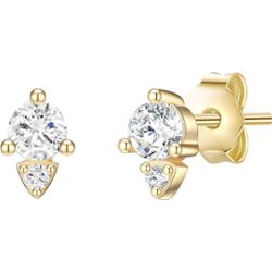 Glanzstücke München Srebrne kolczyki sztyfty srebro wysokiej próby Cyrkonia srebrny Kolczyki 1 ct Damski