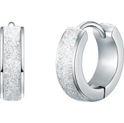 EASTSIDE Kolczyki kreole ze stali szlachetnej Stal szlachetna srebrny 1 ct Damski