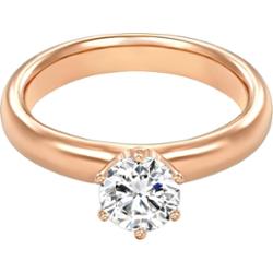Trilani Srebrny pierścionek srebro wysokiej próby Cyrkonia różowe złoto Pierścionki 1 ct Damski
