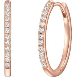 Glanzstücke München Kolczyki z Srebro wysokiej próby w Różowy złoty Kolczyki koła 1 ct Damski