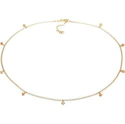 Elli Damski choker pasjans mieniący się kryształkami cyrkonii ze srebra próby 925 Sterling Silver Naszyjniki 1 ct