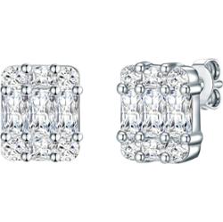 Trilani Srebrne kolczyki sztyfty srebro wysokiej próby Cyrkonia srebrny Kolczyki 1 ct Damski