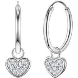 Rafaela Donata Kolczyki Serce z Srebro wysokiej próby w Srebrny 1 ct Damski