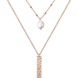 Valero Pearls Stal nierdzewna Perła hodowlana słodkowodna Naszyjniki 1 ct Damski