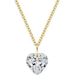 Rafaela Donata Łańcuszek Serce z Srebro wysokiej próby w Żółte złoto Naszyjniki 1 ct Damski