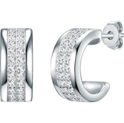 Rafaela Donata Srebrne kolczyki kreole srebro wysokiej próby Cyrkonia srebrny Kolczyki 1 ct Damski