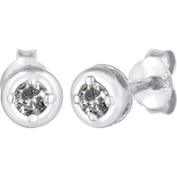 Elli DIAMONDS Damskie kolczyki sztyfty elegancki pieprz solny z brylantem (0,11 ct.) w srebrze próby 925 Sterling Silver Kolczyki