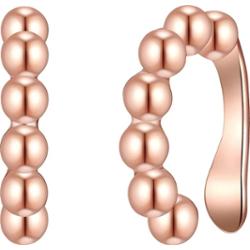 Lulu & Jane Kolczyki Mosiadz Różowy złoty 1 ct Damski
