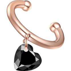 Glanzstücke München Kolczyki Serce z Srebro wysokiej próby w Różowy złoty Nausznice 1 ct Damski