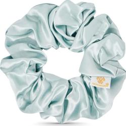 Crystallove Mulberry Silk Scrunchie jedwabna gumka do włosów Amazonite 1 szt.