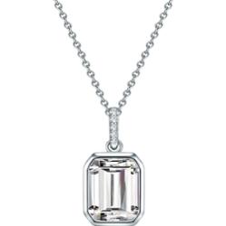 Trilani Naszyjnik srebrny srebro wysokiej próby Cyrkonia srebrny Naszyjniki 1 ct Damski