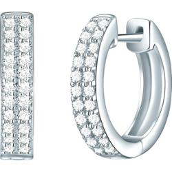 Rafaela Donata Srebrne kolczyki kreole srebro wysokiej próby Cyrkonia srebrny Kolczyki 1 ct Damski