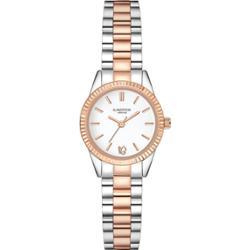 Glanzstücke München Zegarek na reke ze stali nierdzewnej w kolorze srebrnym/rózowego zlota Zegarki damskie 1 ct Damski