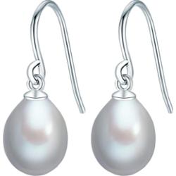 Valero Pearls Kolczyki wiszące z perłą srebro wysokiej próby Perła hodowlana słodkowodna srebrny 1 ct Damski