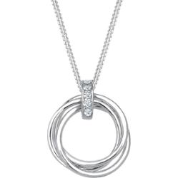 Elli DIAMONDS Damski okrągły wisior trio z diamentem (0,025 ct.) w srebrze próby 925 Sterling Silver Naszyjniki 1 ct