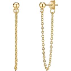 Glanzstücke München Kolczyki z Srebro wysokiej próby w Żółte złoto 1 ct Damski