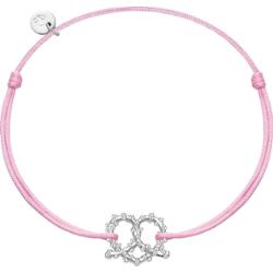 Glanzstücke München Bransoletka Precel serce Srebro wysokiej próby Srebrny Bransoletki 1 ct Damski