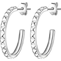 Glanzstücke München Srebrne kolczyki kreole srebro wysokiej próby srebrny Kolczyki koła 1 ct Damski