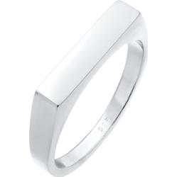 Elli Damski sygnet kwadratowy Geo Design Basic w srebrze 925 Sterling Silver Pierścionki 1 ct