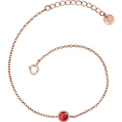 Glanzstücke München Srebrna bransoleta srebro wysokiej próby Granat różowe złoto Bransoletki 1 ct Damski