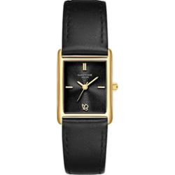 Glanzstücke München Zegarek na reke z prawdziwej skóry w kolorze czarnym Zegarki damskie 1 ct Damski