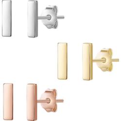 Glanzstücke München Srebrne kolczyki sztyfty srebro wysokiej próby srebrny/żółte złoto/ Kolczyki 1 ct Damski