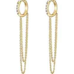 Glanzstücke München Srebrne kolczyki kreole srebro wysokiej próby Cyrkonia różowe złoto Kolczyki 1 ct Damski