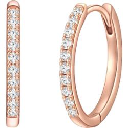 Glanzstücke München Kolczyki z Srebro wysokiej próby w Różowy złoty Kolczyki koła 1 ct Damski