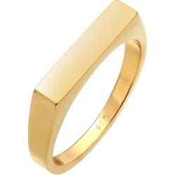 Elli Damski sygnet kwadratowy Geo Design Basic w srebrze 925 Sterling Silver Pierścionki 1 ct