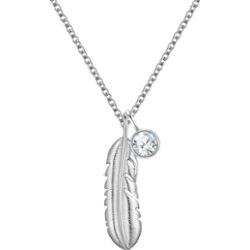 Rafaela Donata Łańcuszek Pióro z Srebro wysokiej próby w Srebrny Naszyjniki 1 ct Damski
