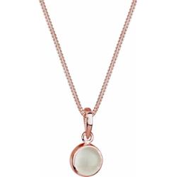 Elli Damski wisiorek okrągły z kamieniem księżycowym srebro 925 Sterling Silver Naszyjniki 1 ct