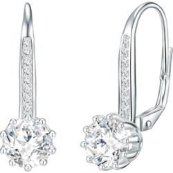 Rafaela Donata Kolczyki wiszące srebrne srebro wysokiej próby Cyrkonia srebrny 1 ct Damski