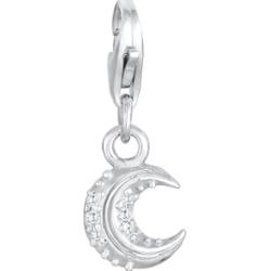Nenalina Damski Charm Półksiężyc mieniący się kryształami cyrkonii w srebrze próby 925 Sterling Silver Wisiorki 1 ct