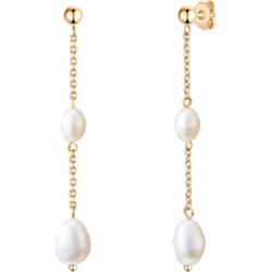 Valero Pearls Stal nierdzewna Perła hodowlana słodkowodna Kolczyki 1 ct Damski
