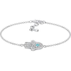Elli Damska Hamsa Ręka z cyrkoniami w srebrze próby 925 Sterling Silver Bransoletki 1 ct Damski