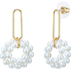 Lulu & Jane Mosiadz Sztuczna perła Kolczyki 1 ct Damski