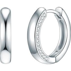 Rafaela Donata Srebrne kolczyki kreole srebro wysokiej próby Cyrkonia srebrny Kolczyki koła 1 ct Damski