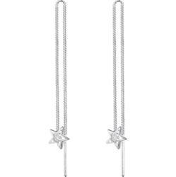 Elli Damska zawieszka do uszu Stars Astro z kryształem w srebrze próby 925 Sterling Silver Kolczyki 1 ct Damski