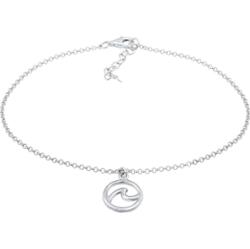 Elli Damska bransoletka na kostkę fala plaża trend morski w srebrze próby 925 Sterling Silver Bransoletki na nogę 1 ct Damski