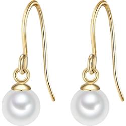 Glanzstücke München Kolczyki wiszące srebrne srebro wysokiej próby Perła hodowlana słodkowodna różowe złoto 1 ct Damski