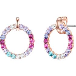 Lulu & Jane Okrag Mosiadz Zdobienie kryształkami Swarovski® Kolczyki 1 ct Damski