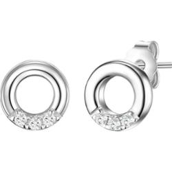 Glanzstücke München Srebrne kolczyki sztyfty srebro wysokiej próby Cyrkonia żółte złoto Kolczyki 1 ct Damski