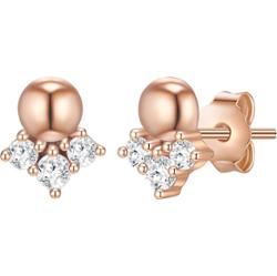 Glanzstücke München Kolczyki Kulka z Srebro wysokiej próby w Różowy złoty 1 ct Damski